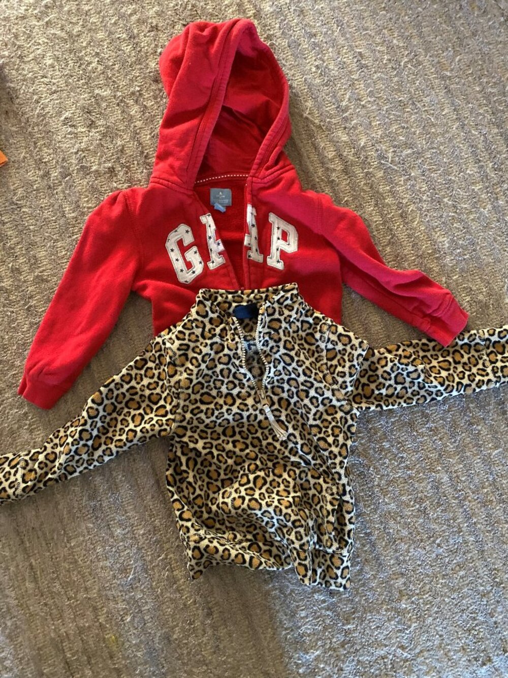 Sizes 3 & 4 Gap Hoodie & Cheetah Fleece Pullover Lot